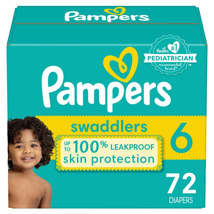 Pañales Pampers Swaddlers Talla 6, 72 unidades