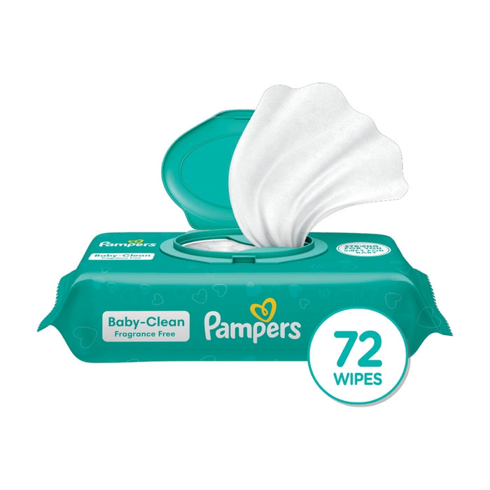 Toallitas húmedas Pampers Fragrance Free, 72 unidades