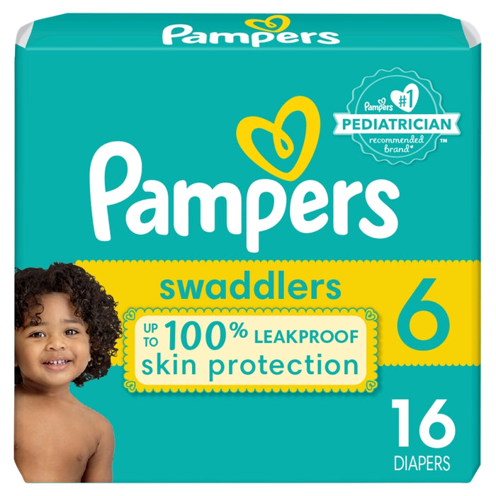 Pañales Pampers Swaddlers Talla 6, 16 unidades