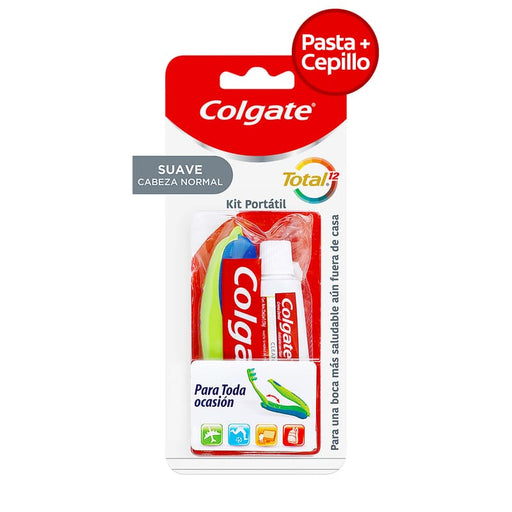Kit Portátil Colgate Total 12 Pasta Dental Clean Mint 22 ml + Cepillo Dental - Farmacias Arrocha
