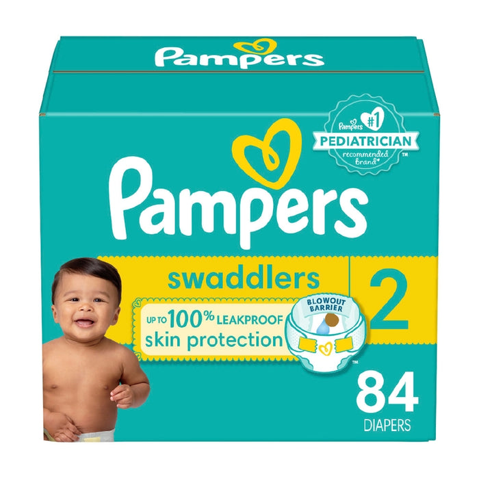 Pañales Pampers Swaddlers Talla 2, 84 unidades