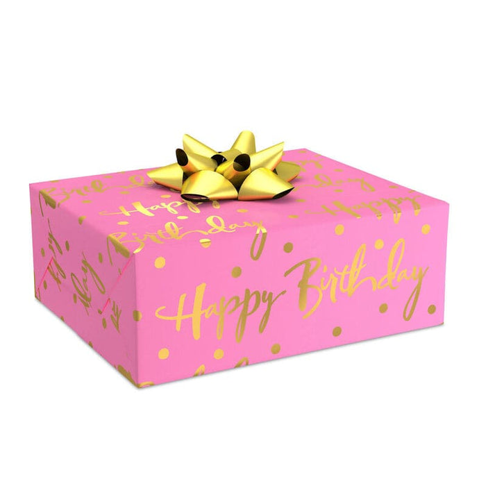 Hallmark Papel De Regalo Feliz Cumpleaños Aluminio Rosa 15Ft² - Farmacias Arrocha