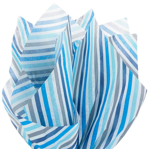 Hallmark Papel Tissue Rayas Diagonales Azules/Grises 4U - Farmacias Arrocha