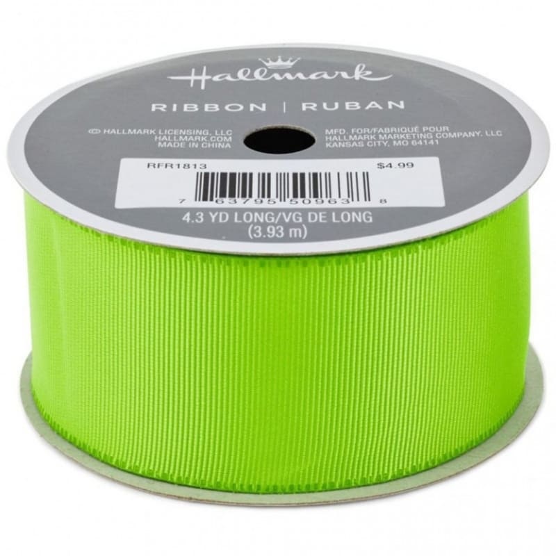 Hallmark Cinta Grosgrain Verde Brillante 1,5" - Farmacias Arrocha