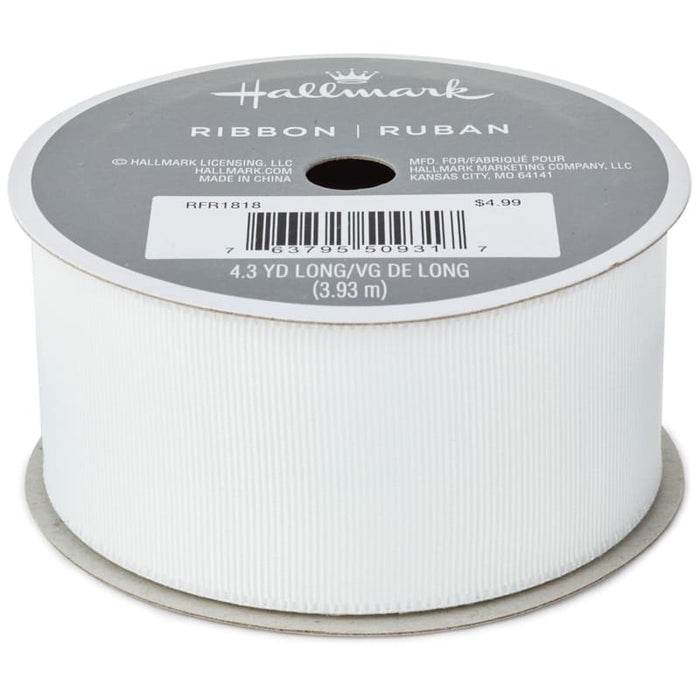 Hallmark Cinta De Grosgrain Blanca 1,5" - Farmacias Arrocha