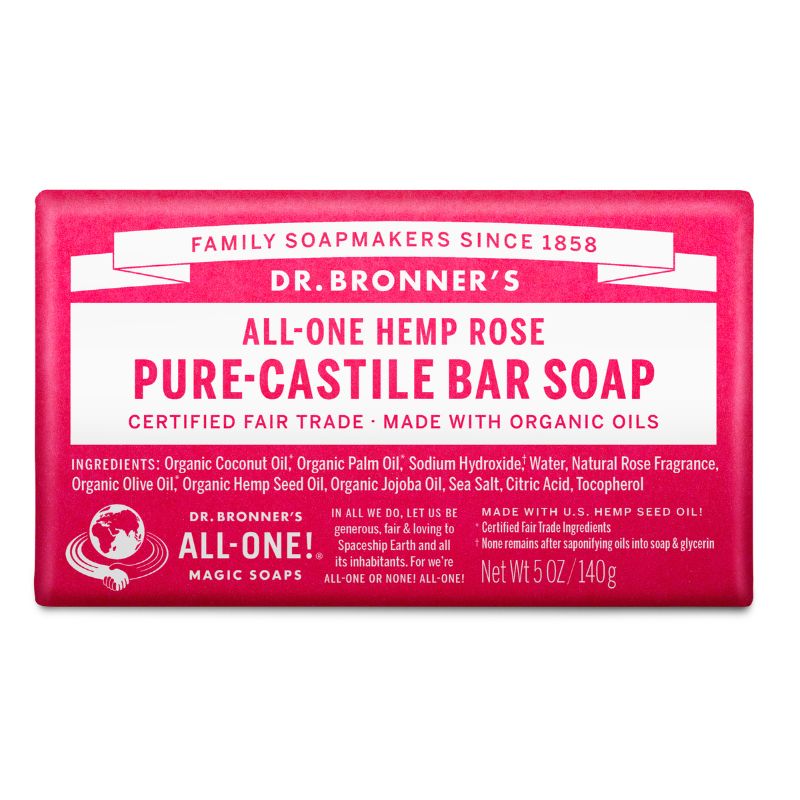 Dr. Bronner's Rosas Jabón en Barra Puro de Castilla 140g - Farmacias Arrocha