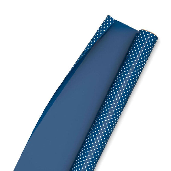 Hallmark Papel De Regalo Reversible Lunares Azul y Blanco 20Ft² - Farmacias Arrocha
