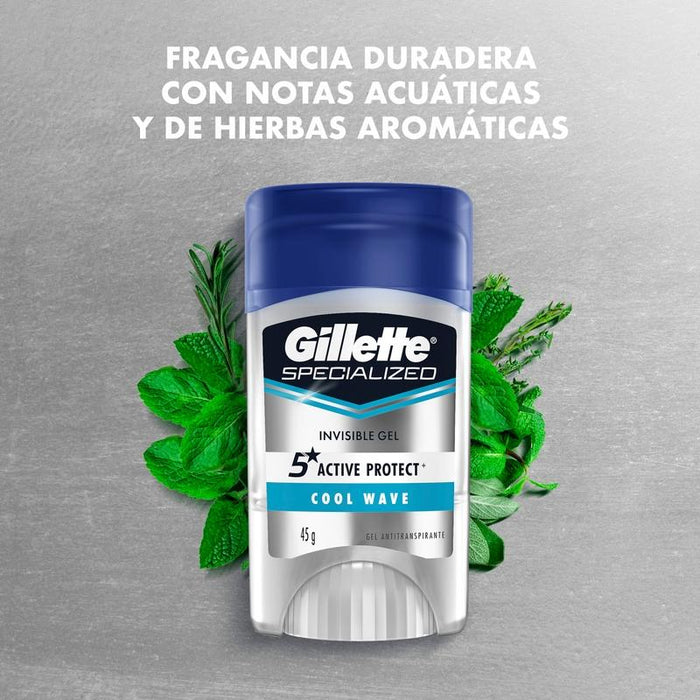 Gel Antitranspirante Gillette Specialized Cool Wave 45 g