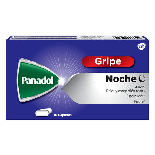 Panadol Gripe Noche X 16 Tabletas - Farmacias Arrocha