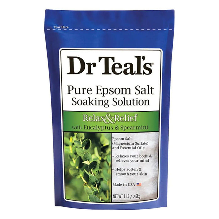 Dr Teals Sal De Baño De Epsom Pura De Eucalipto 1 Lbs - Farmacias Arrocha