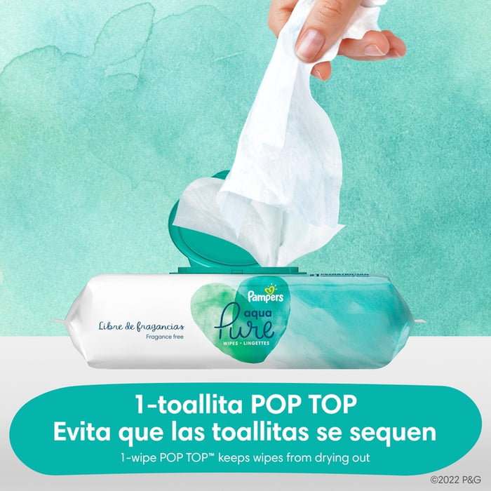 Toallitas húmedas Pampers Aqua, 56 unidades