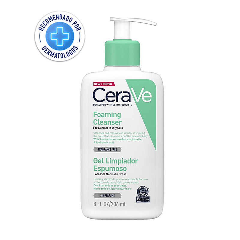 Cerave Limpiador Hidratante Espumoso  Para Pieles Sensibles 236Ml - Farmacias Arrocha