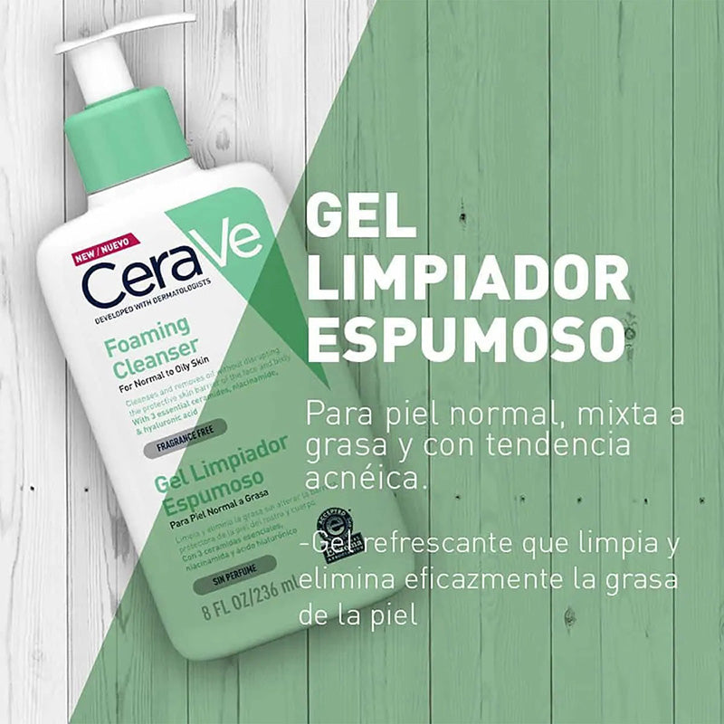 Cerave Limpiador Hidratante Espumoso  Para Pieles Sensibles 236Ml - Farmacias Arrocha