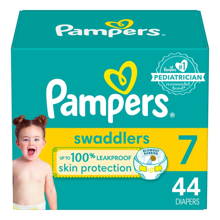 Pañales Pampers Swaddlers Talla 7, 44 unidades