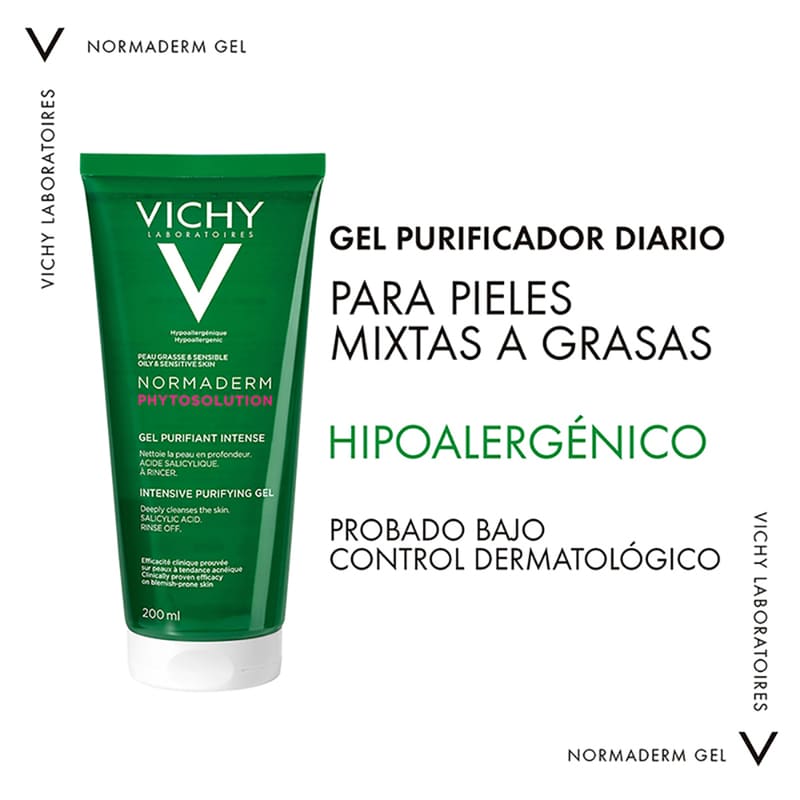 Vichy Normaderm Phytosolution Gel Limpiador Anti Imperfecciones 200Ml - Farmacias Arrocha