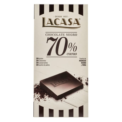 Choco Negro Lacasa 70% Cacao 100Gr - Farmacias Arrocha
