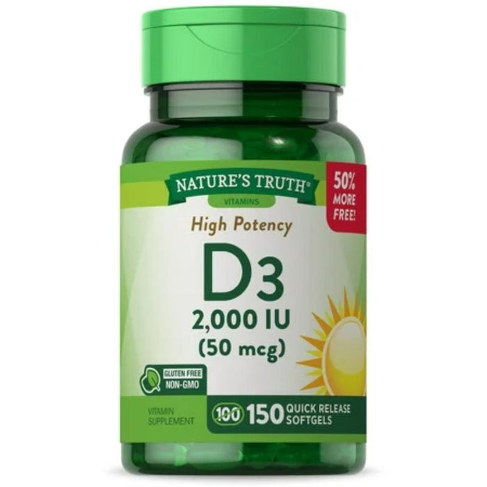 Nature'S Truth High Potency Vitamina D3 150 Softgles