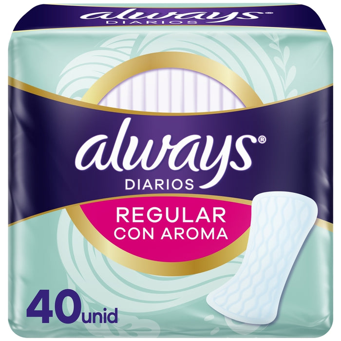 Protectores Diarios Always Diarios Regular Con Aroma 40 Unidades