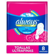 Toallas Higiénicas Always Ultrafina Flujo Moderado Seda - sec 8 Unidades - Farmacias Arrocha