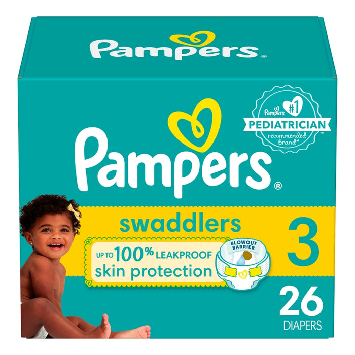 Pañales Pampers Swaddlers Talla 3, 26 unidades