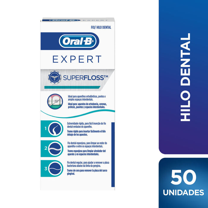 Hilo dental Oral-B Expert Super Floss 50 Unidades