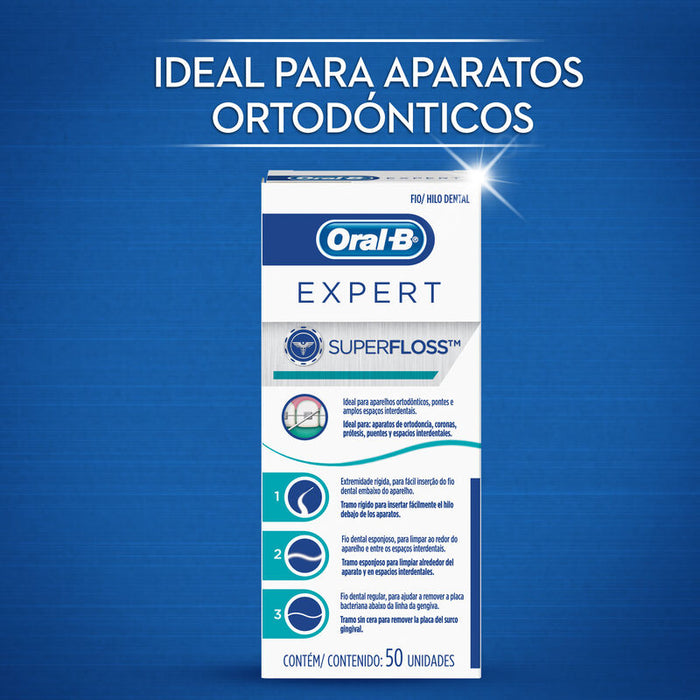 Hilo dental Oral-B Expert Super Floss 50 Unidades