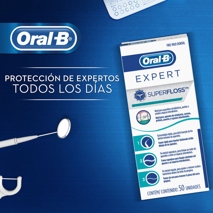 Hilo dental Oral-B Expert Super Floss 50 Unidades