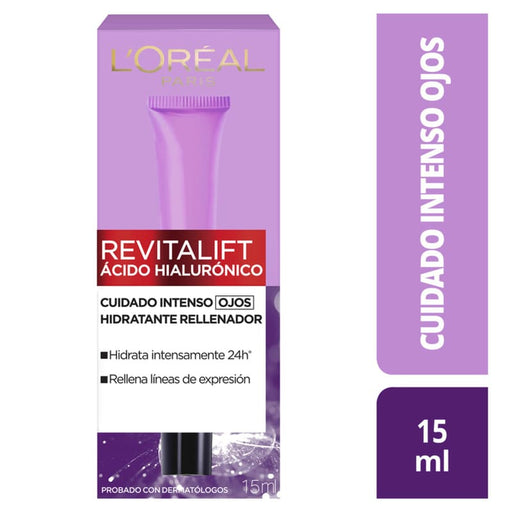 Contorno Ojos Hidratante L'Oréal París Revitalift Acido Hialuronico 15Ml - Farmacias Arrocha