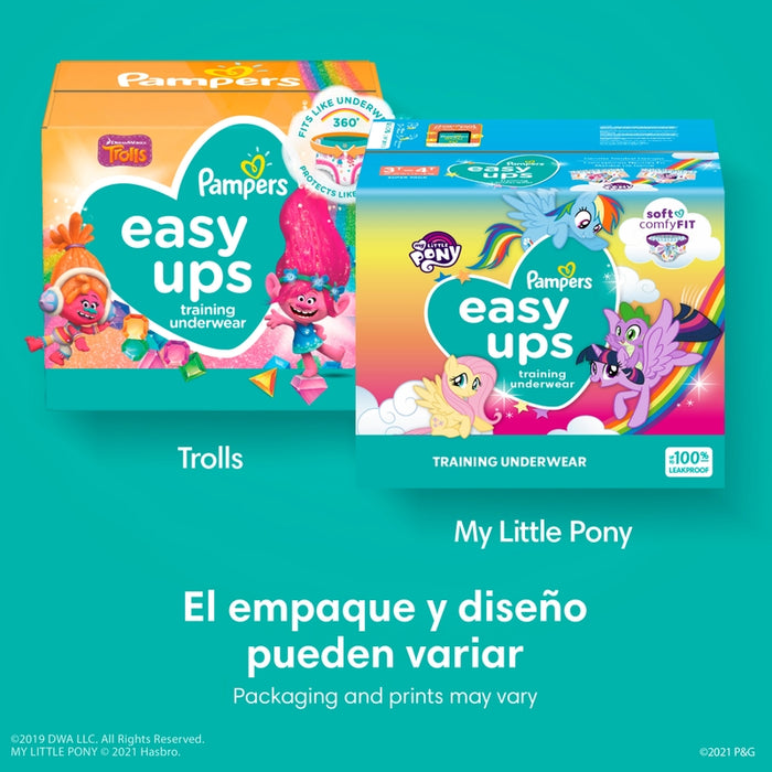 Pañales Pampers Easy Ups Girl T2-T3, 74 unidades