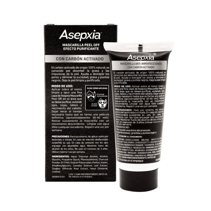 Asepxia Carbon Mascarilla Peel Off 30G Global