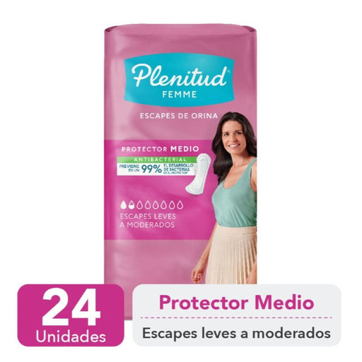 Protectores para Incontinencia Urinaria Plenitud Femme 24U - Farmacias Arrocha