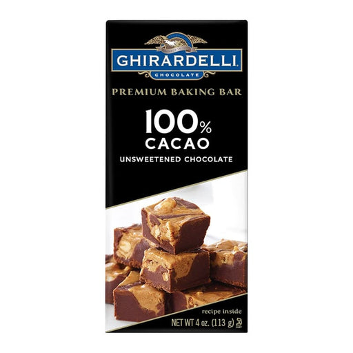Ghiraldelli 100% Cacao Unsweetened Bar 4Oz - Farmacias Arrocha