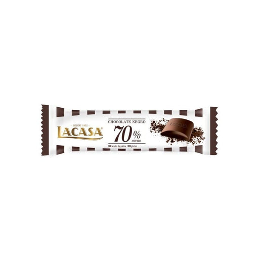 Choco Negro Lacasa 70%Cacao Bar 25Gr - Farmacias Arrocha