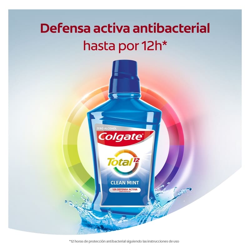 Enjuague Bucal Colgate Total 12 Clean Mint 500 ml - Farmacias Arrocha