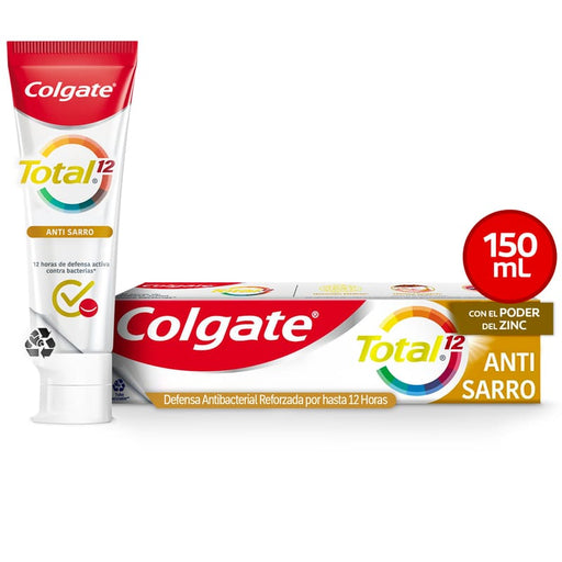 Pasta Dental Colgate Total 12 Antisarro 150 ml - Farmacias Arrocha