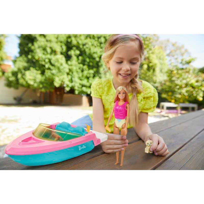 Barbie Set de Juego Lancha con Muñeca con animalito y Bote - Farmacias Arrocha