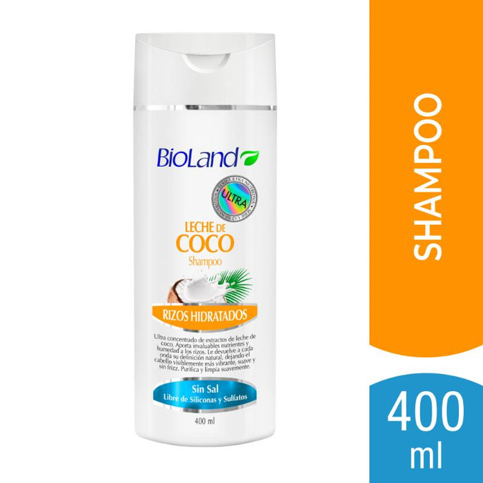 Bioland Shampoo Rizos Definidos Leche de Coco 400Ml