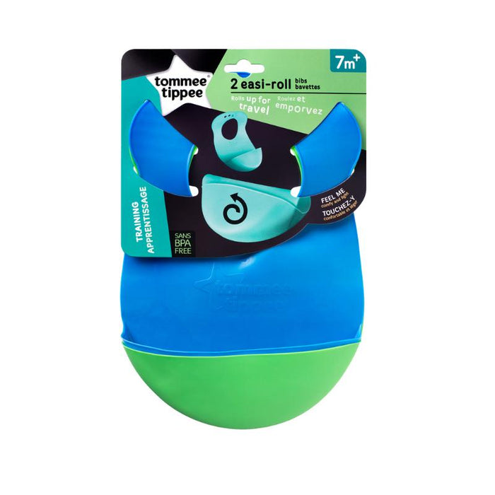 Tommee Tippee 2Pk Roll Go Bib Boy