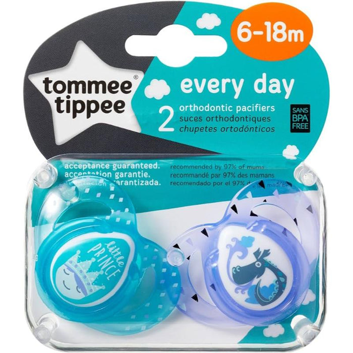 Tommee Tippee 2Pk 6-18M Pacifier Boy