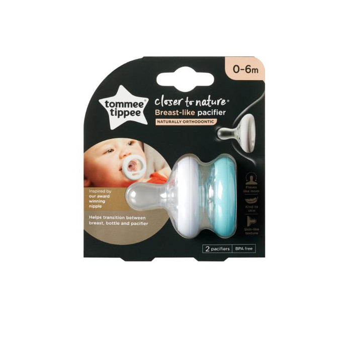 Tommee Tippee 2X0-6M Breast Paci Bl