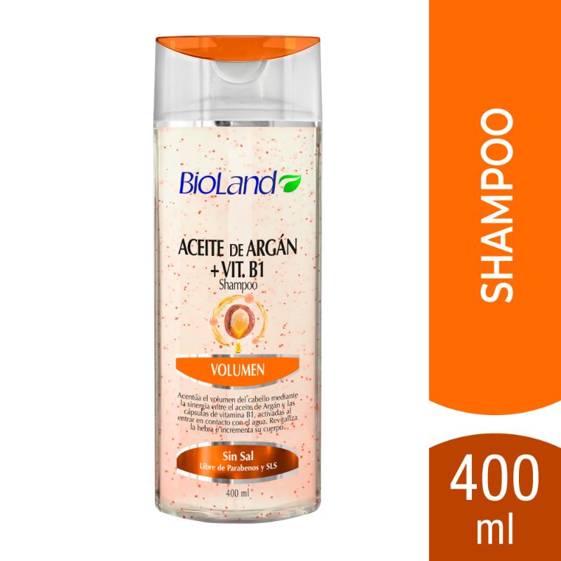 Bioland Shampoo Volumen Argán con Vit B1 400Ml - Farmacias Arrocha