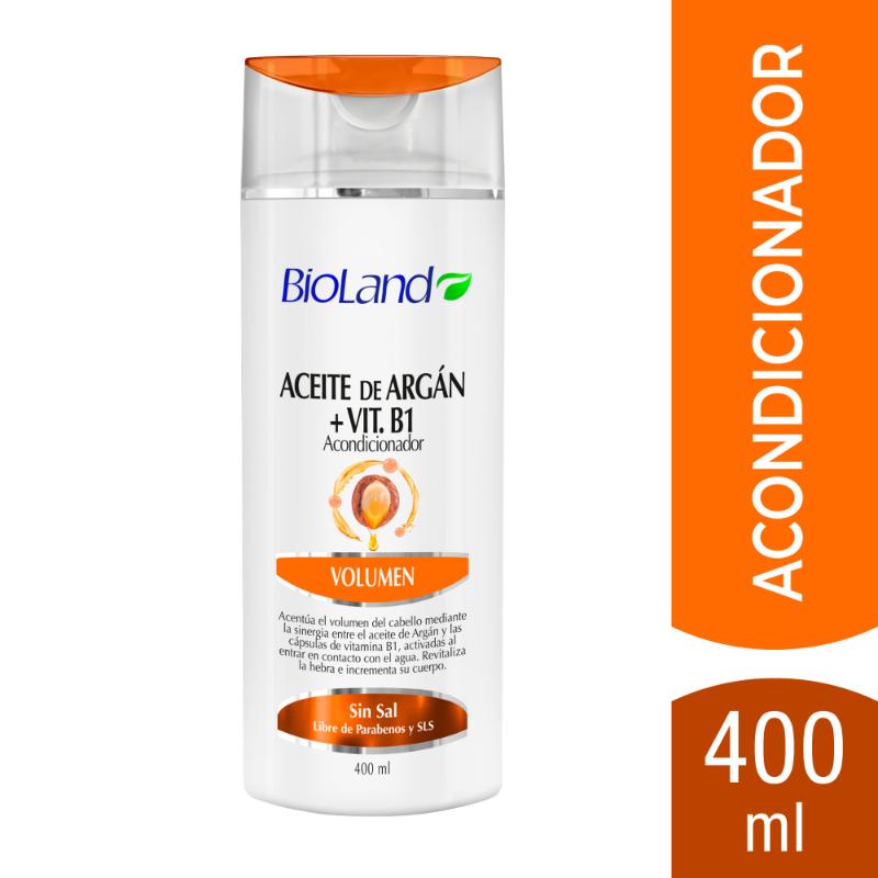 Bioland Acondicionador Volumen Argán con Vit B1 400Ml - Farmacias Arrocha
