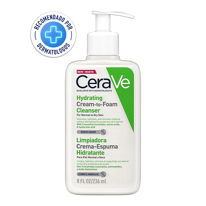 Cerave Limpiadora Crema A Espuma Para Todo Tipo De Piel 236Ml - Farmacias Arrocha
