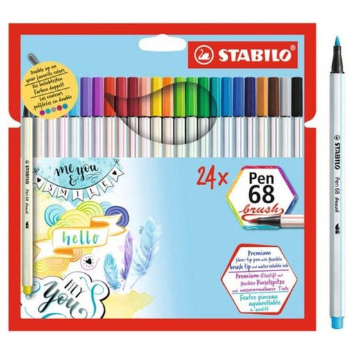 Stabilo Pen 68 Brush 24 Colores - Farmacias Arrocha