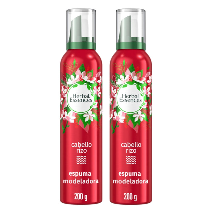 Espuma Modeladora Herbal Essences Cabello Rizo Jazmín 400 g (2 Unidades De 200 g)