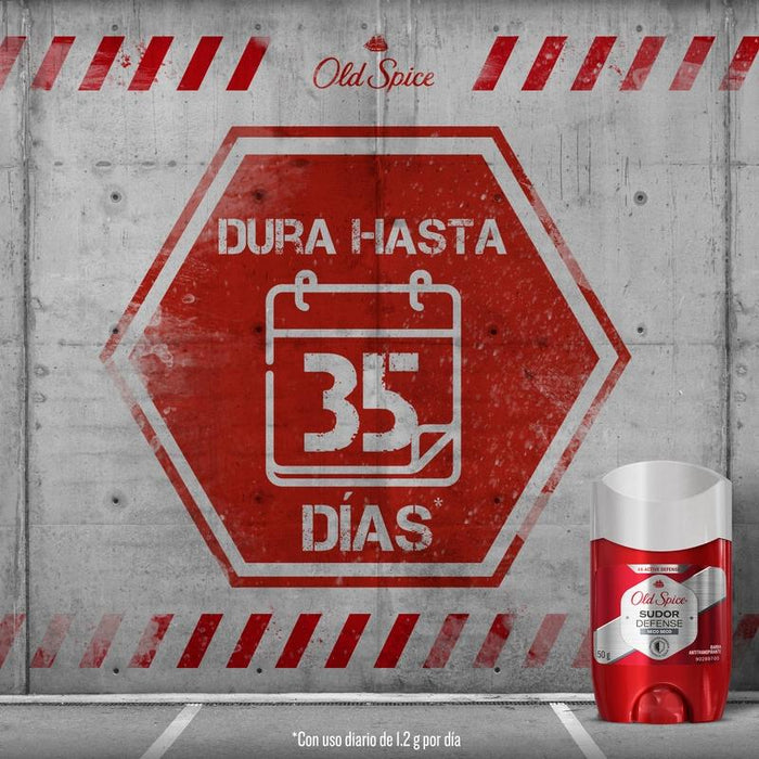 Barra Antitranspirante Old Spice Sudor Defense Seco Seco 50 g