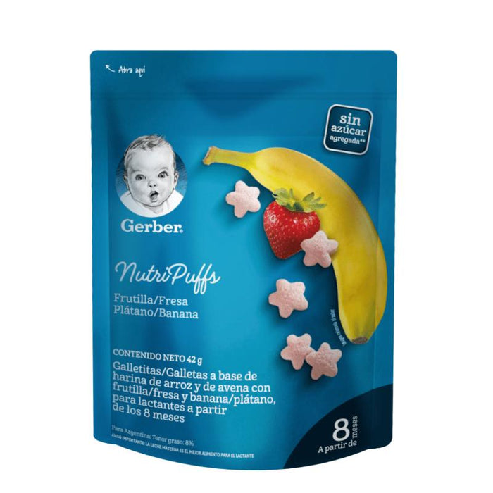 Gerber Nutripuffs Fresa Banana 42 Gr