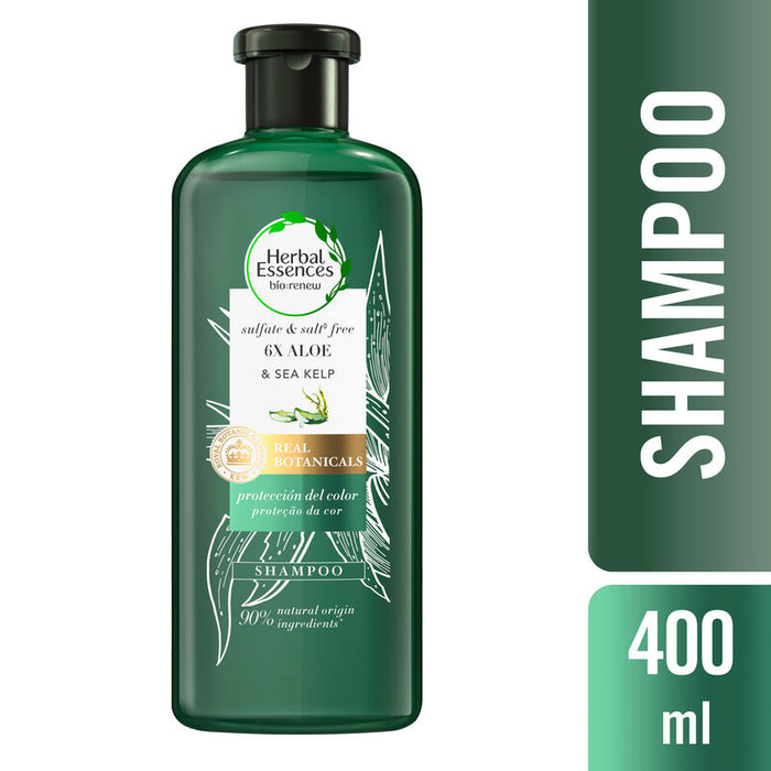 Shampoo Herbal Essences Bio:renew 6x Aloe & Sea Kelp Protección Del Color 400 ml