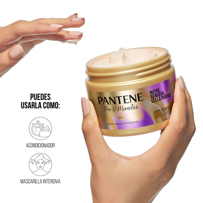 Mascarilla Intensiva Pantene Pro-v Miracles Nutre, Renueva, Sella Puntas 300 ml