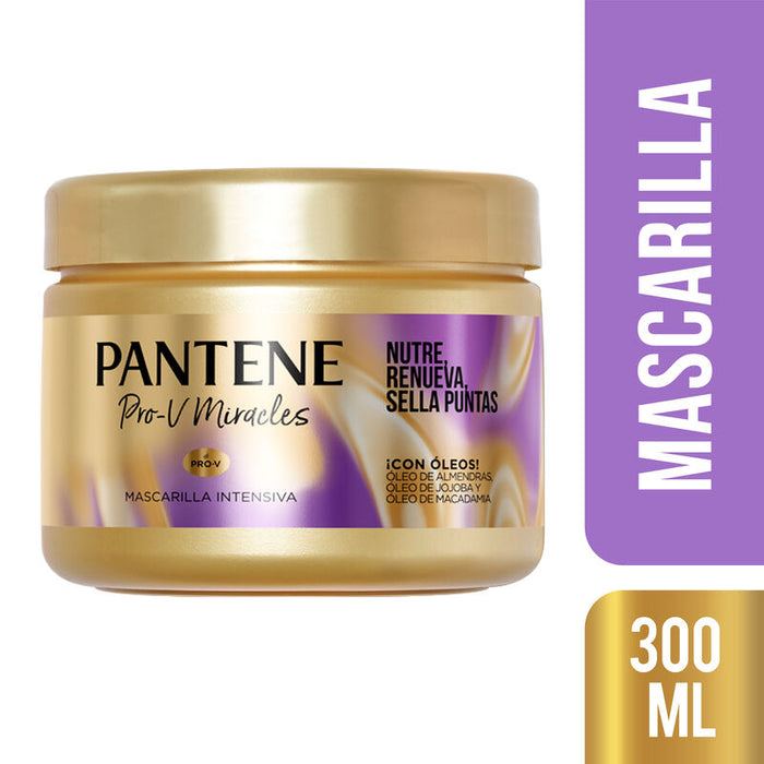 Mascarilla Intensiva Pantene Pro-v Miracles Nutre, Renueva, Sella Puntas 300 ml